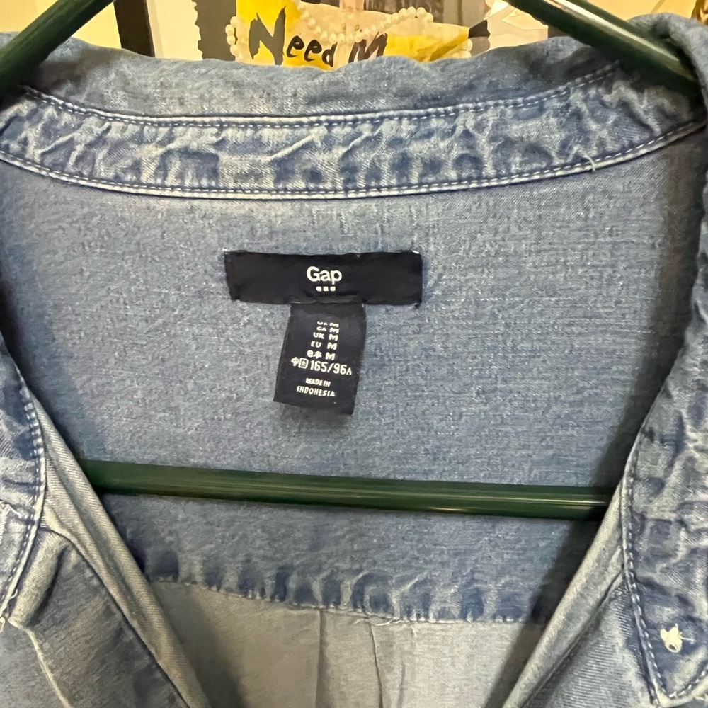 Gap Chambray Button-Down Dress - image 2